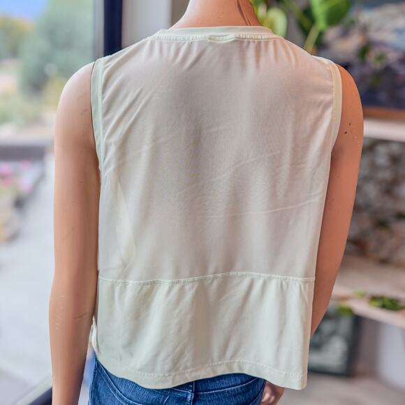 Athleta, Ultimate Muscle Tank w/ Sheer Back, Pale Lime Green, Women's Large - Picture 6 of 8